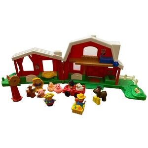 Fisher Price Little People Farm/Barn Play Set~Animals~People+Sounds VTG 1999